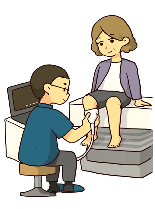 下肢静脈瘤の検査方法イラスト｜ユタカ医院